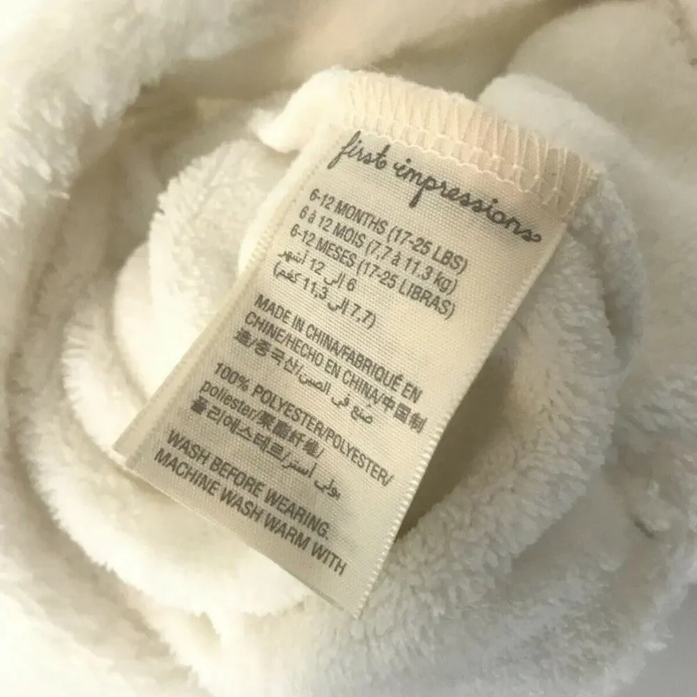 First Impressions Baby Boys or Baby Fleece Pom Cap Newborn 6-12 months